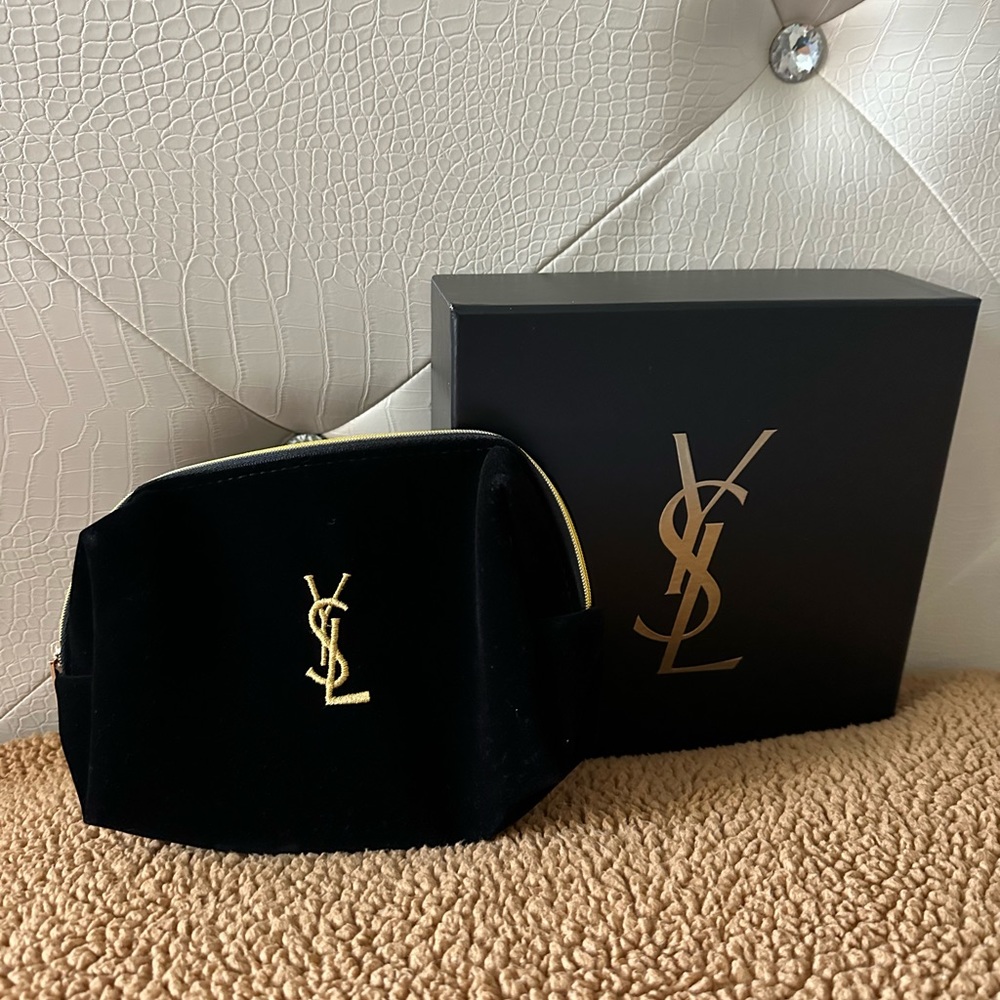 Authentic Yves Saint Laurent Cosmetics/Trousse Pouch🩷💛